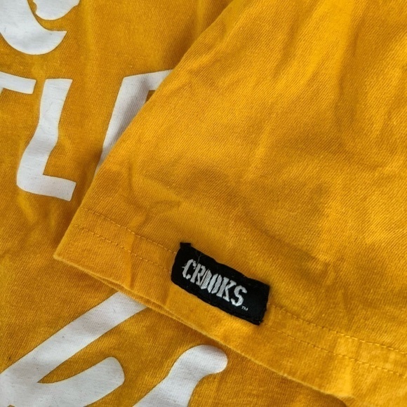 CROOKS & Castles Yellow Teen Men’s Small Preloved T-Shirt, Good Condition - Picture 3 of 8
